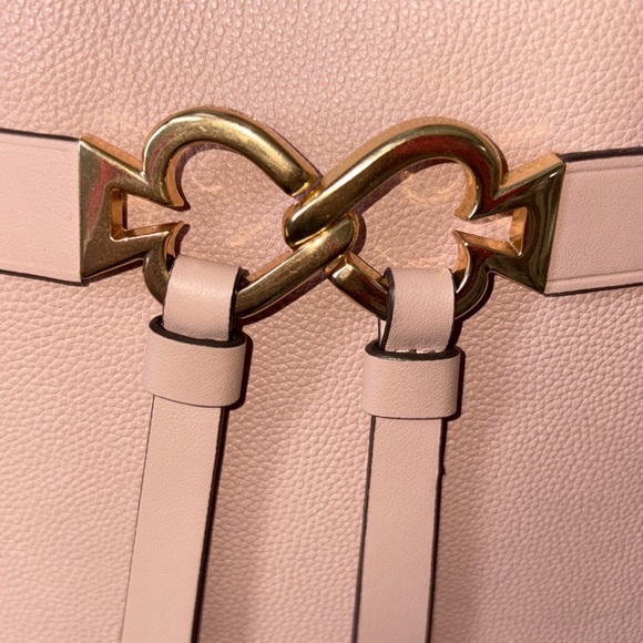 Kate Spade Satchel Crossbody bag pebble leather dusty Rose ♠️ gold tone decor - Picture 4 of 17